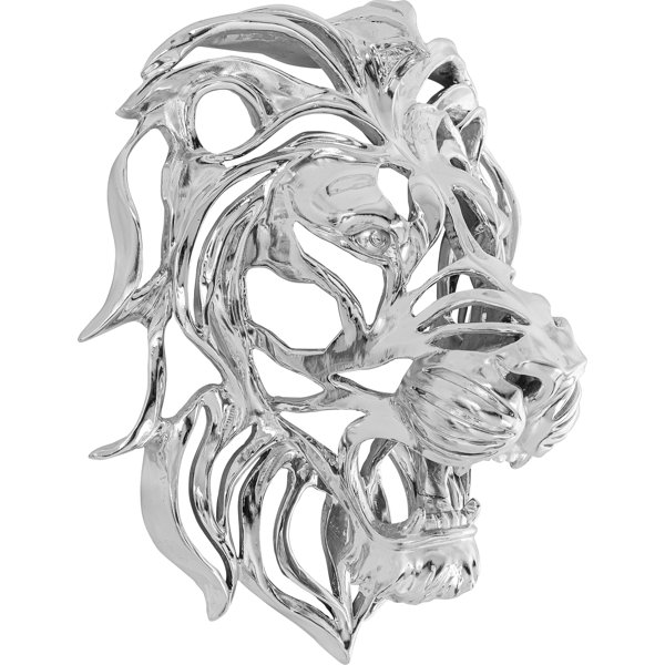 KARE Design Wall Decoration Lion Silver Wayfair.co.uk